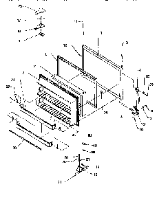Freezer Door Diagram and Parts List for TA18S2W-P1194501W  Amana Refrigerator