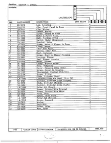 Motor And Drive Page 2 Diagram and Parts List for 7002A  Norge Dryer