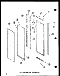 REF DOOR ASSY Diagram and Parts List for SRI19E P7410005W Amana Refrigerator