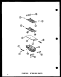 FZ INTERIOR PARTS Diagram and Parts List for SRI19E P7410005W Amana Refrigerator