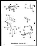 REF INTERIOR PARTS Diagram and Parts List for SRI19E P7410005W Amana Refrigerator