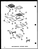 REF INTERIOR PARTS Diagram and Parts List for SRI19E P7410005W Amana Refrigerator