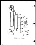 FZ DOOR PARTS Diagram and Parts List for SRI-22E P7410011W Amana Refrigerator
