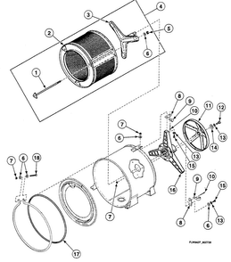 Pulley Assy Diagram and Parts List for SWFX74NN4000  Speed Queen Washer