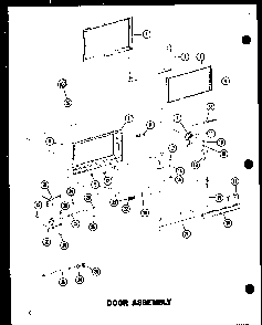 Door Assembly Diagram and Parts List for RC10A-PB P72091-1M Amana Microwave