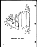 REF DOOR PARTS Diagram and Parts List for SRI-22E P7410011W Amana Refrigerator