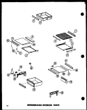 REF INTERIOR PARTS Diagram and Parts List for SRI-22E P7410011W Amana Refrigerator