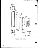 FZ DOOR PARTS Diagram and Parts List for SRI-22E-A P7487011W A Amana Refrigerator