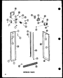 INTERIOR PARTS Diagram and Parts List for SRI-22E-A P7487011W A Amana Refrigerator