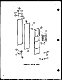 FZ DOOR PARTS Diagram and Parts List for SRI-22E P7487021W Amana Refrigerator