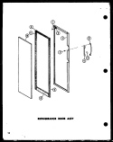 REF DOOR ASSY Diagram and Parts List for SRI-22E P7487021W Amana Refrigerator