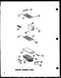 FZ INTERIOR PARTS Diagram and Parts List for SRI-22E P7487021W Amana Refrigerator