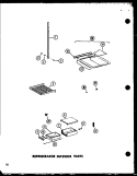 REF INTERIOR PARTS Diagram and Parts List for SRI-22E P7487021W Amana Refrigerator