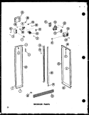 INTERIOR PARTS Diagram and Parts List for SRI-22E P7487021W Amana Refrigerator