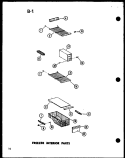 FZ INTERIOR PARTS Diagram and Parts List for SRI22E-1 P7487026W Amana Refrigerator