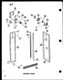 INTERIOR PARTS Diagram and Parts List for SRI22E-1 P7487026W Amana Refrigerator
