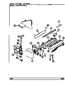 Optional Ice Maker Diagram and Parts List for CT19X7W DC67A Crosley Refrigerator