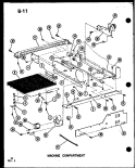 MACHINE COMPARTMENT Diagram and Parts List for SRI19FA P7540006W A Amana Refrigerator