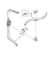 Upper Wash And Rinse Parts Diagram and Parts List for JDB3200AWS4  Jenn-Air Dishwasher