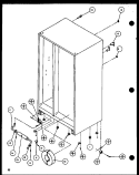 DRAIN AND ROLLERS Diagram and Parts List for SLDT25H P7836027W Amana Refrigerator