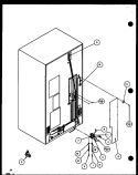 CABINET BACK Diagram and Parts List for SLDT25H P7836027W Amana Refrigerator