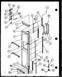 FZ DOOR HINGE AND TRIM PARTS Diagram and Parts List for SWPD25H P7836022W Amana Refrigerator