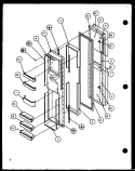FZ DOOR Diagram and Parts List for SWPD25H P7836022W Amana Refrigerator