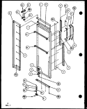REF DOOR HINGE AND TRIM PARTS Diagram and Parts List for SWPD25H P7836022W Amana Refrigerator
