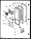 REF DOOR Diagram and Parts List for SWPD25H P7836022W Amana Refrigerator
