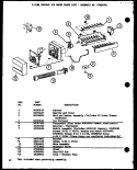 8 CUBE COMPACT ICE MAKER Diagram and Parts List for SWPD25H P7836022W Amana Refrigerator