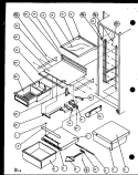 REF SHELVING AND DRAWERS Diagram and Parts List for SC19J P7804507W Amana Refrigerator