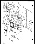 EVAP AND HANDLING Diagram and Parts List for SC19J P7804507W Amana Refrigerator