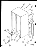 ROLLERS AND BACK UNIT Diagram and Parts List for SC19J P7804507W Amana Refrigerator