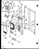 EVAP AND AIR HANDLING Diagram and Parts List for SC22J P1104030W Amana Refrigerator