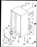 ROLLERS AND BACK Diagram and Parts List for SC22J P1104030W Amana Refrigerator