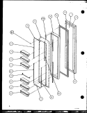 FZ DOOR Diagram and Parts List for SX22J P1104029W Amana Refrigerator