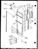 REF DOOR HINGE AND TRIM PARTS Diagram and Parts List for SX22J P1104029W Amana Refrigerator