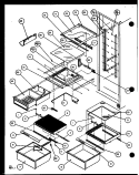 REF SHELVING AND DRAWERES Diagram and Parts List for SXI20J P7870122W Amana Refrigerator