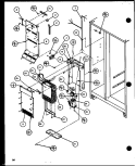 EVAP AND AIR HANDLING Diagram and Parts List for SXI20J P7870122W Amana Refrigerator