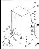 ROLLERS AND BACK UNIT Diagram and Parts List for SXI20J P7870122W Amana Refrigerator
