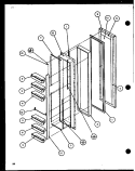 FZ DOOR Diagram and Parts List for SBI20J P7870125W Amana Refrigerator