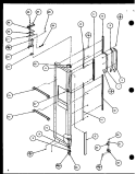 FZ DOOR HINGE AND TRIM PARTS Diagram and Parts List for SLDE25J P7870137W Amana Refrigerator