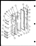 FZ DOOR Diagram and Parts List for SLDE25J P7870137W Amana Refrigerator