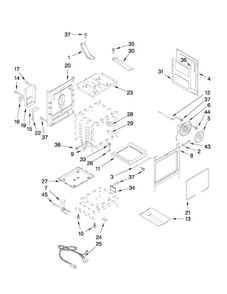 Chassis Parts Diagram and Parts List for MGR8875WB1  Maytag Range
