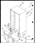 DRAIN AND ROLLERS Diagram and Parts List for SLDE25J P7870137W Amana Refrigerator