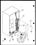 CABINET BACK Diagram and Parts List for SLDE25J P7870137W Amana Refrigerator
