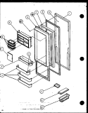 REF DOOR Diagram and Parts List for SZI20K P1117801W Amana Refrigerator