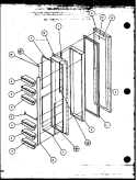 FZ DOOR Diagram and Parts List for SBI20K P1117802W Amana Refrigerator