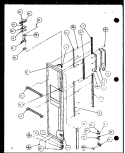 FZ DOOR Diagram and Parts List for SXD25J P1116401W Amana Refrigerator