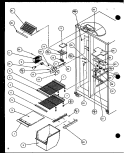 FZ SHELVING AND REF LIGHT Diagram and Parts List for SXD25J P1116401W Amana Refrigerator